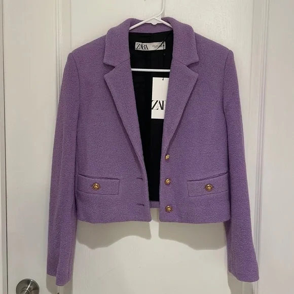 Zara purple blazer outlet